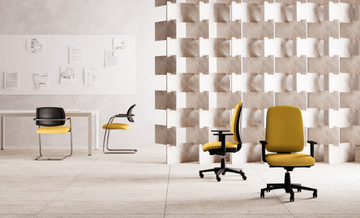 SISTEMA - Height-adjustable fabric office chair with castors by Las Mobili - view 3
